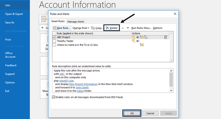 How to Create Rules in MS Outlook to Auto Sort Emails
